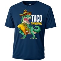 Tacosaurus Taco Cinco De Mayo Dinosaur T Rex Cooling Performance Crew T-Shirt