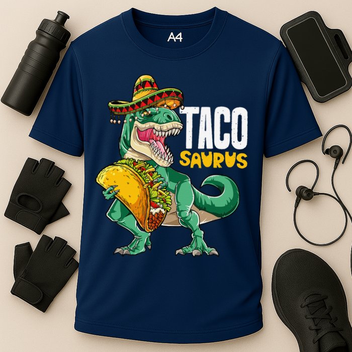 Tacosaurus Taco Cinco De Mayo Dinosaur T Rex Cooling Performance Crew T-Shirt