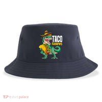 Tacosaurus Taco Cinco De Mayo Dinosaur T Rex Sustainable Bucket Hat