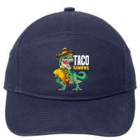 Tacosaurus Taco Cinco De Mayo Dinosaur T Rex 7-Panel Snapback Hat