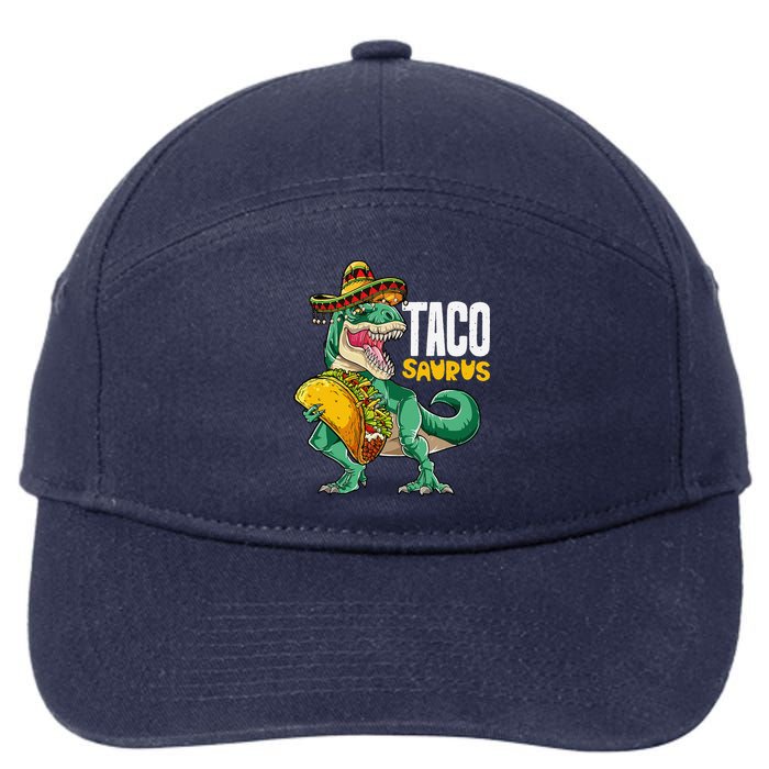 Tacosaurus Taco Cinco De Mayo Dinosaur T Rex 7-Panel Snapback Hat