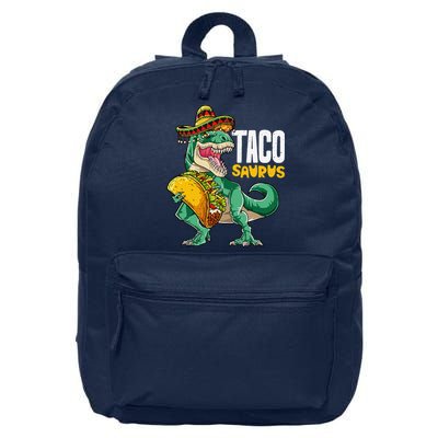 Tacosaurus Taco Cinco De Mayo Dinosaur T Rex 16 in Basic Backpack
