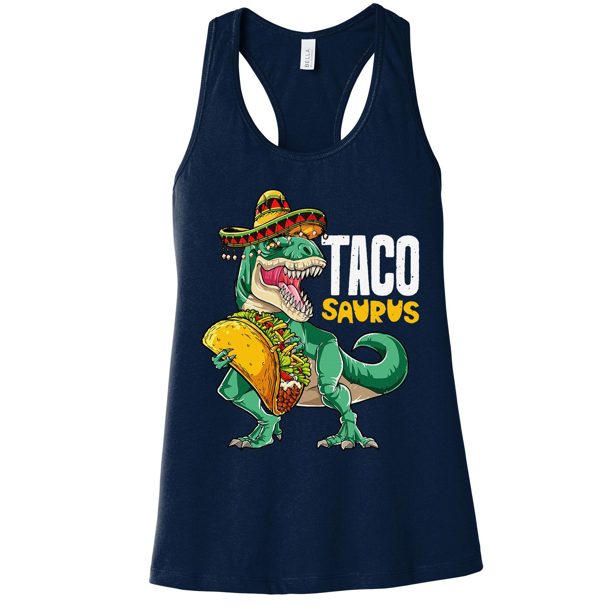 Tacosaurus Taco Cinco De Mayo Dinosaur T Rex Womens Tank Top