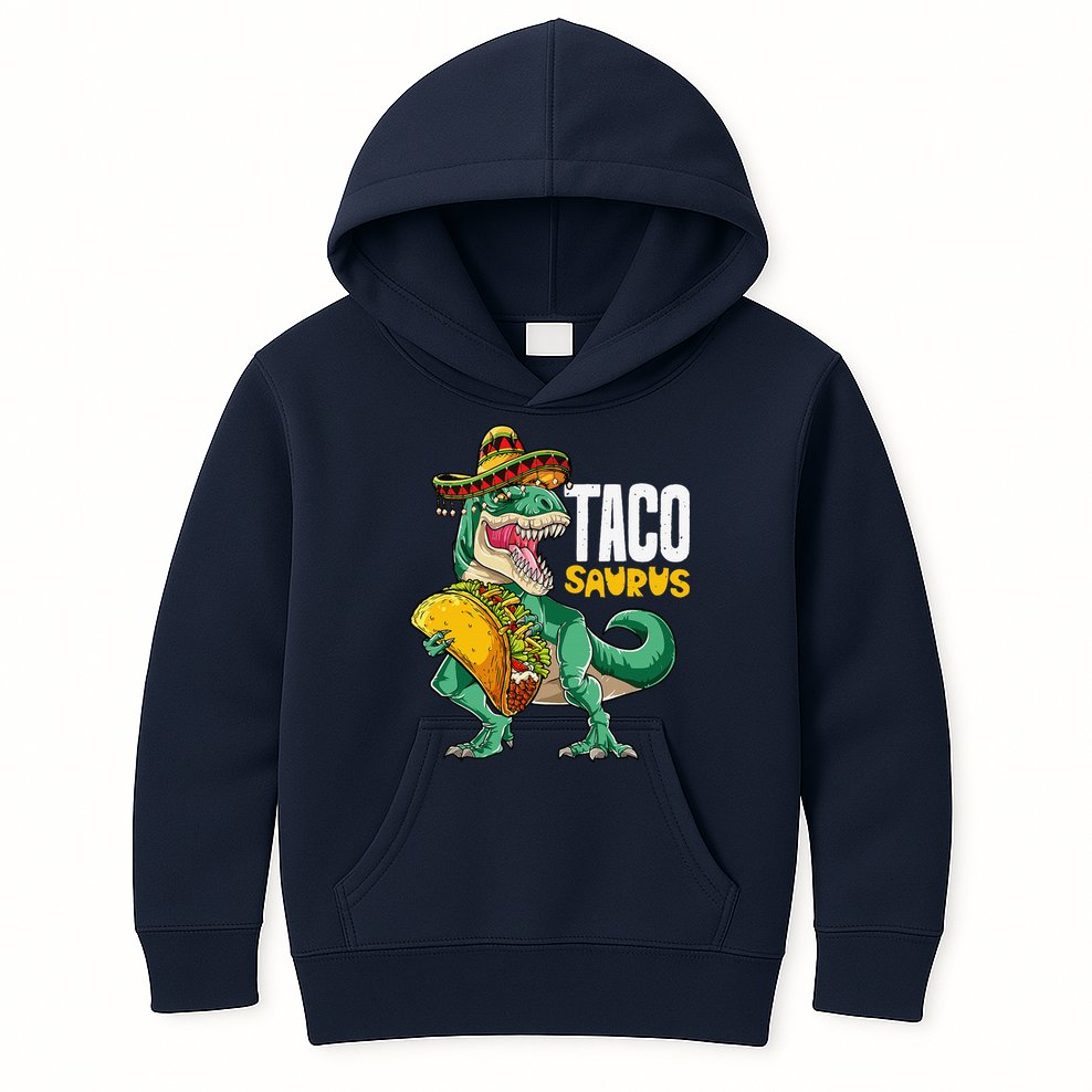Tacosaurus Taco Cinco De Mayo Dinosaur T Rex Kids Hoodie