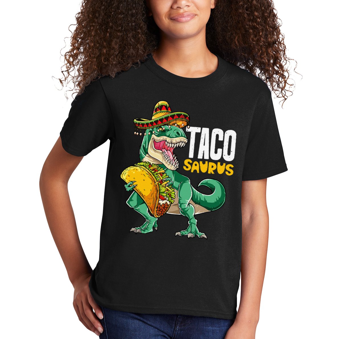 Tacosaurus Taco Cinco De Mayo Dinosaur T Rex Kids T-Shirt