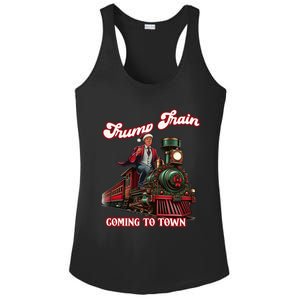 Trump Train Christmas Coming To Town Santa Trump 2024 Xmas Gift Ladies PosiCharge Competitor Racerback Tank