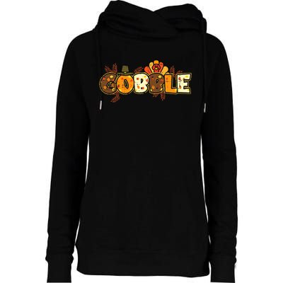 Thanksgiving Turkey Celebration Joyful Festivities Womens Funnel Neck Pullover Hood