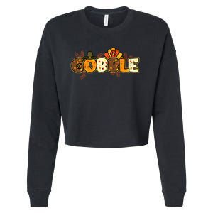 Thanksgiving Turkey Celebration Joyful Festivities Cropped Pullover Crew