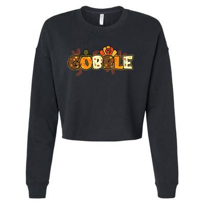 Thanksgiving Turkey Celebration Joyful Festivities Cropped Pullover Crew