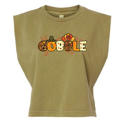 Thanksgiving Turkey Celebration Joyful Festivities Garment-Dyed Women's Muscle Tee