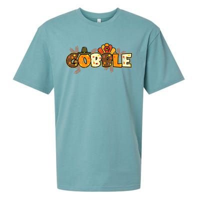 Thanksgiving Turkey Celebration Joyful Festivities Sueded Cloud Jersey T-Shirt