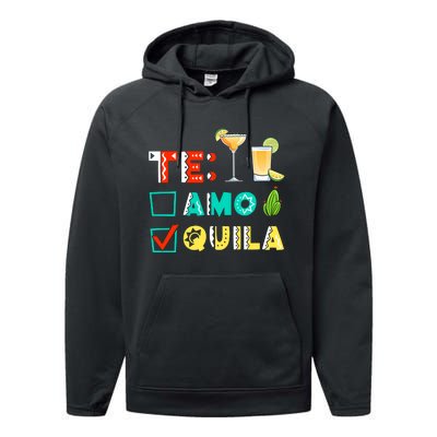 TeAmo Tequila Cinco De Mayo Fiesta Bachelorette Nacho Average Performance Fleece Hoodie