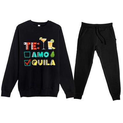 TeAmo Tequila Cinco De Mayo Fiesta Bachelorette Nacho Average Premium Crewneck Sweatsuit Set