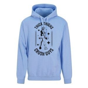 Thick Thighs Crush Guys Gym Workout Fitness Bodybuilding Unisex Surf Hoodie