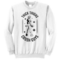 Thick Thighs Crush Guys Gym Workout Fitness Bodybuilding Sweatshirt