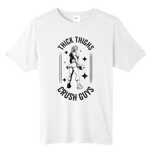 Thick Thighs Crush Guys Gym Workout Fitness Bodybuilding Tall Fusion ChromaSoft Performance T-Shirt