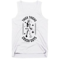 Thick Thighs Crush Guys Gym Workout Fitness Bodybuilding Tank Top