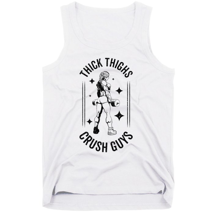 Thick Thighs Crush Guys Gym Workout Fitness Bodybuilding Tank Top