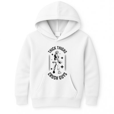 Thick Thighs Crush Guys Gym Workout Fitness Bodybuilding Kids Hoodie