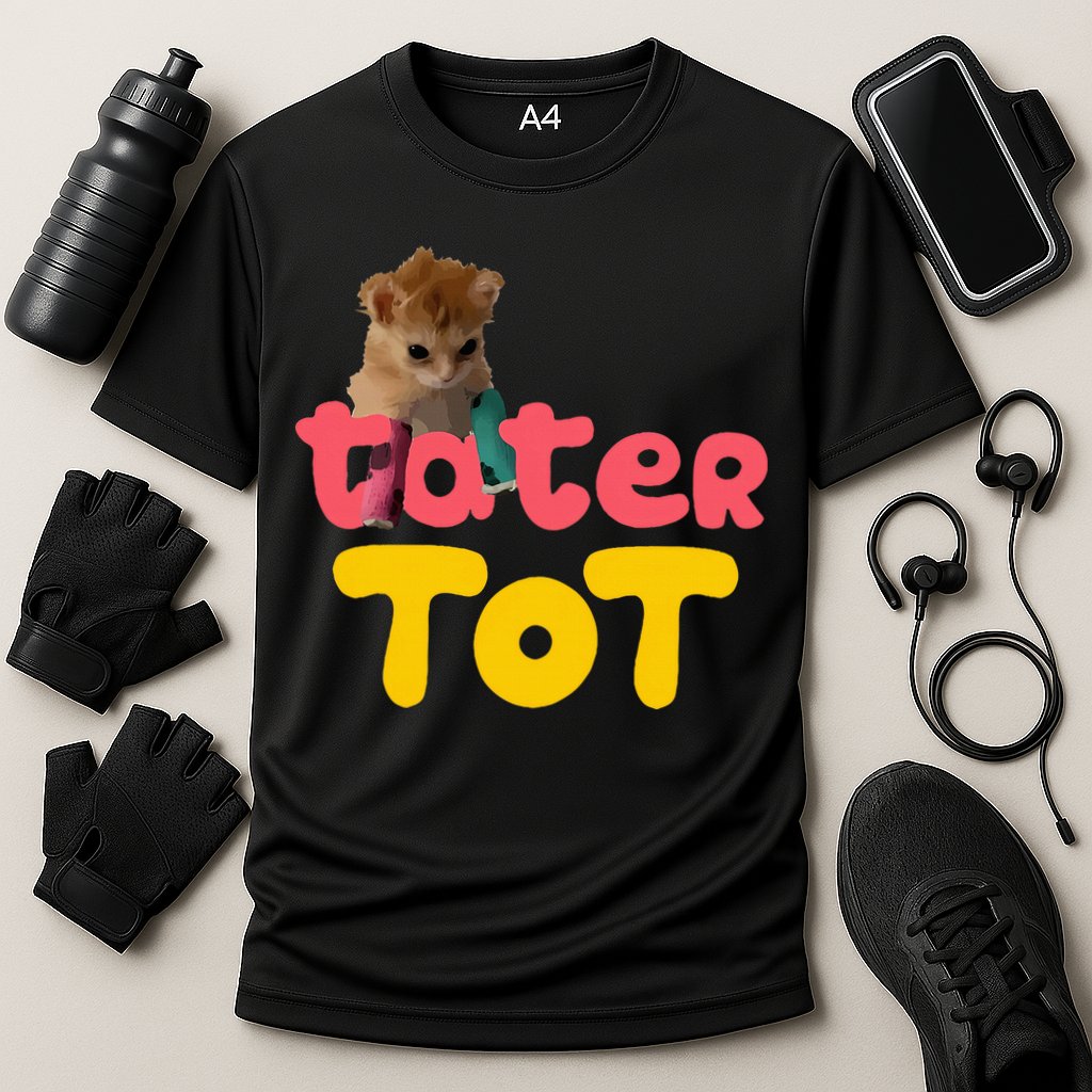 Tater Tot Cute Cat Cooling Performance Crew T-Shirt