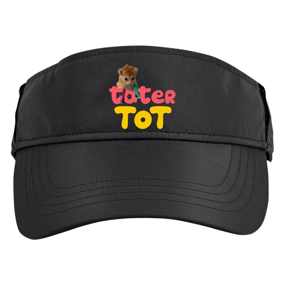 Tater Tot Cute Cat Adult Drive Performance Visor