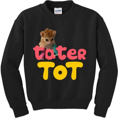 Tater Tot Cute Cat Kids Sweatshirt