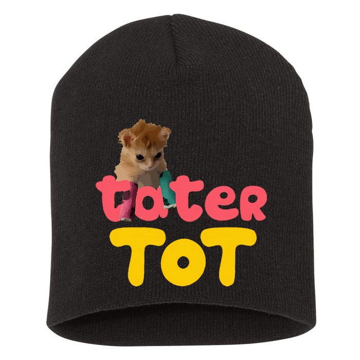 Tater Tot Cute Cat Short Acrylic Beanie