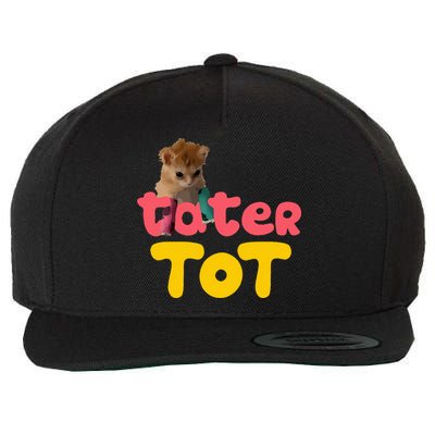 Tater Tot Cute Cat Wool Snapback Cap