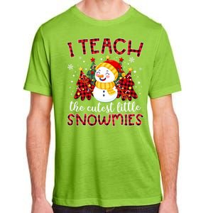 Teach The Cutest Snowmies Teacher Christmas Pajamas Xmas Adult ChromaSoft Performance T-Shirt