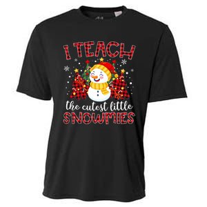 Teach The Cutest Snowmies Teacher Christmas Pajamas Xmas Cooling Performance Crew T-Shirt