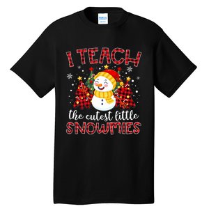 Teach The Cutest Snowmies Teacher Christmas Pajamas Xmas Tall T-Shirt