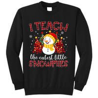 Teach The Cutest Snowmies Teacher Christmas Pajamas Xmas Tall Sweatshirt