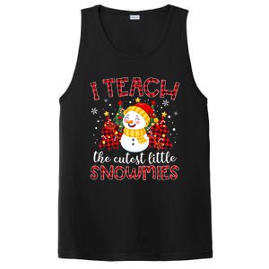 Teach The Cutest Snowmies Teacher Christmas Pajamas Xmas PosiCharge Competitor Tank