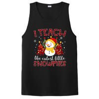 Teach The Cutest Snowmies Teacher Christmas Pajamas Xmas PosiCharge Competitor Tank