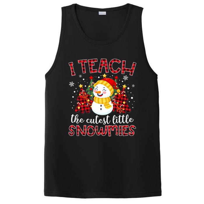 Teach The Cutest Snowmies Teacher Christmas Pajamas Xmas PosiCharge Competitor Tank