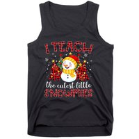 Teach The Cutest Snowmies Teacher Christmas Pajamas Xmas Tank Top