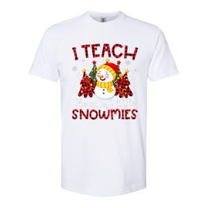 Teach The Cutest Snowmies Teacher Christmas Pajamas Xmas Softstyle CVC T-Shirt