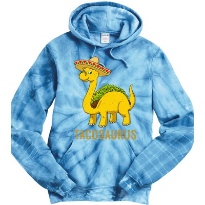 Taco Tuesday Cinco de Mayo Taco Dinosaur Tacosaurus Tie Dye Hoodie