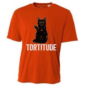 Tortitude Tortoiseshell Cat Owner Tortie Cat Lover Cooling Performance Crew T-Shirt