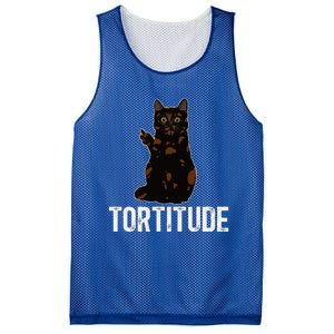 Tortitude Tortoiseshell Cat Owner Tortie Cat Lover Mesh Reversible Basketball Jersey Tank