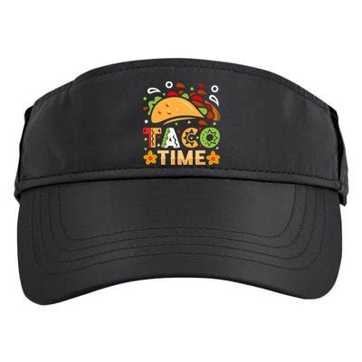 Taco Time, Cinco De Mayo T , Tacos Adult Drive Performance Visor