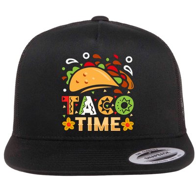 Taco Time, Cinco De Mayo T , Tacos Flatbill Hat