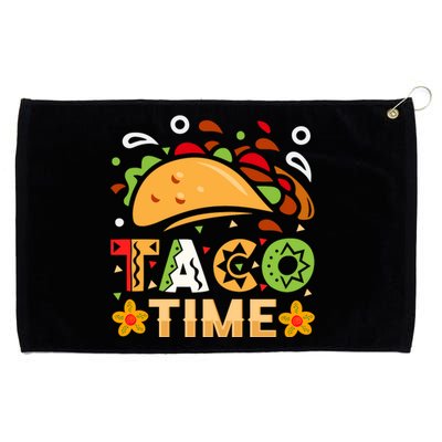 Taco Time, Cinco De Mayo T , Tacos Grommeted Golf Towel