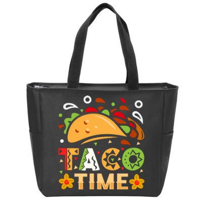 Taco Time, Cinco De Mayo T , Tacos Zip Tote Bag