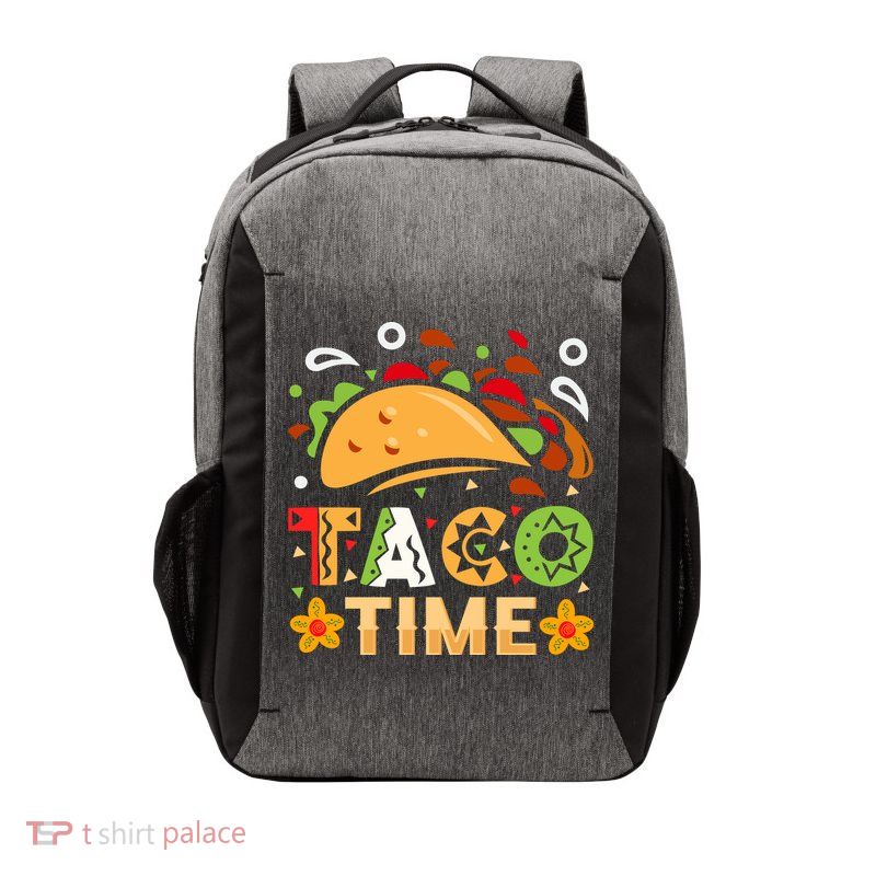 Taco Time, Cinco De Mayo T , Tacos Vector Backpack