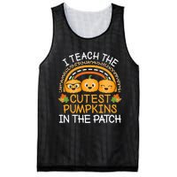 Teach The Cutest Pumpkins In The Patch Halloween Teacher Mesh Reversible Basketball Jersey Tank