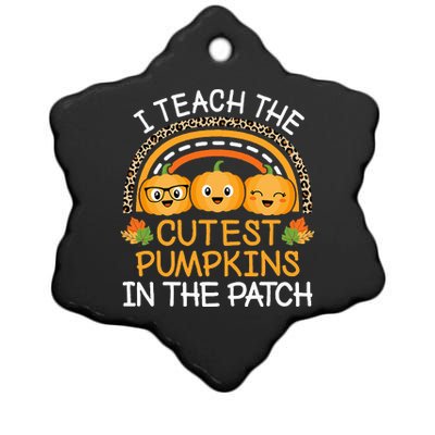 Teach The Cutest Pumpkins In The Patch Halloween Teacher Ceramic Star Ornament