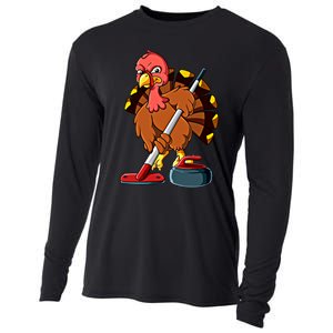 Thanksgiving Turkey Curling Meaningful Gift Cooling Performance Long Sleeve Crew