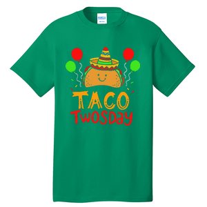 Taco Twosday Cinco De Mayo 2 Year Old Birthday Tall T-Shirt