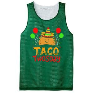 Taco Twosday Cinco De Mayo 2 Year Old Birthday Mesh Reversible Basketball Jersey Tank